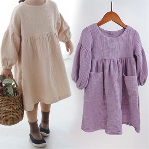 Robes de fille automne aux vêtements pour enfants printemps