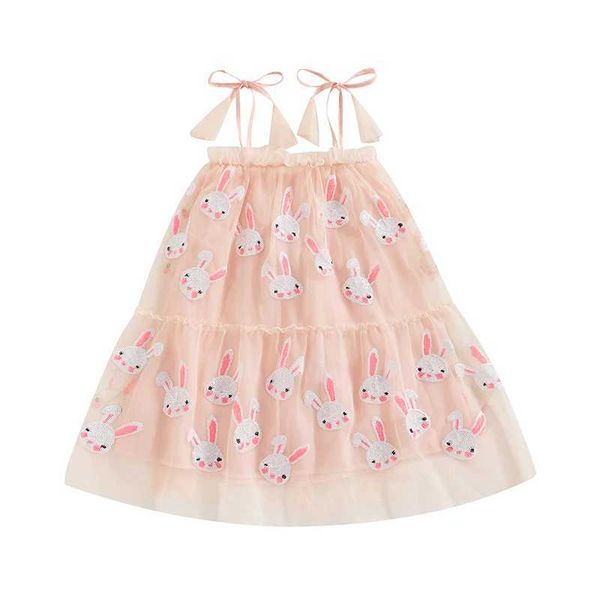 Robes de fille bébé et enfant en bas âge de Pâques tenue lapin robper / robe tulle sans manches spark sequin tutu robes pour petites filles h240508