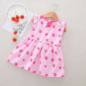 Meisjesjurken Baby Girl Dress Cleren Stremry Princess Kostuum Zomer Mooie mouwloze kinderen Kleding Verjaardagskind trouwjurk A544