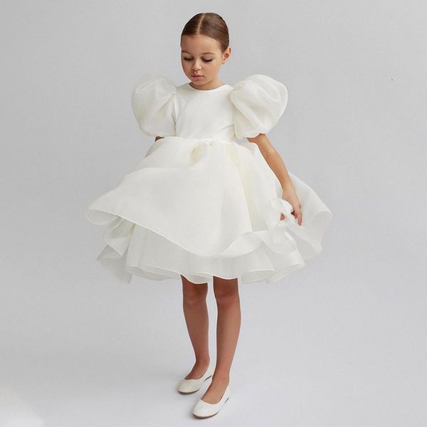 Robes de fille bébé fille fleur robe enfants bridemaid robes de mariée pour enfants robes de bal blanches filles boutique fête porter des robes élégantes 230508