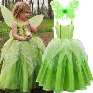 Meisje jurken baby meisje halloween kostuum kinderen aankleden prachtige fee prinses met vleugels kinderen verjaardagspartij kostuums