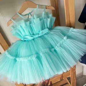 Robes de fille Robe d'anniversaire de bébé filles pour 1 2 ans Baptême nouveau-né les vêtements verts blancs