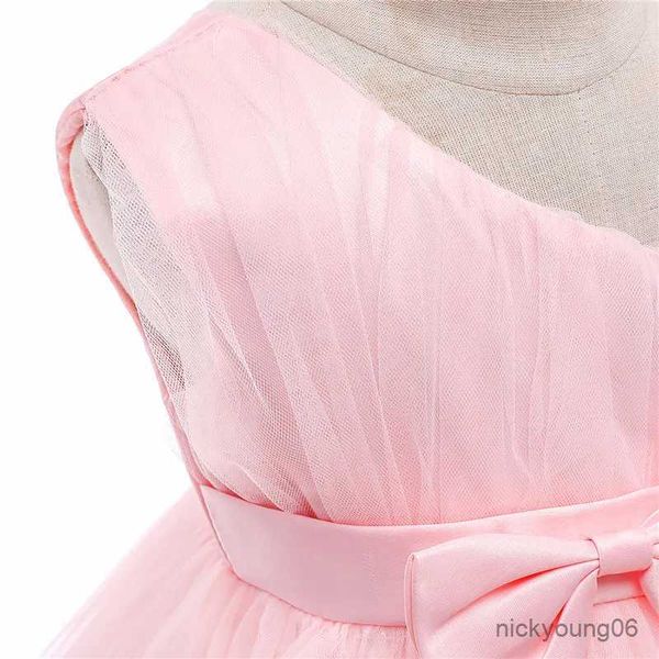 Robes de fille Robes de bébé filles 1 an anniversaire robe de baptême arc infantile fête tutu princesse rose nouveau-né baptême enfant en bas âge Gril vêtements