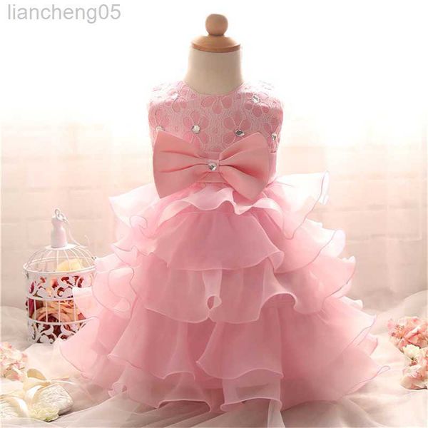 Robes de fille bébé filles dentelle Tutu fleur robe de princesse enfants 1 2 ans fête d'anniversaire robe de bal enfants noël viennent vêtements W0314