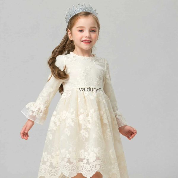 Robes de fille bébé robe de princesse mignonne petites filles printemps manches longues vêtements enfants dentelle fantasia io meninavaiduryc