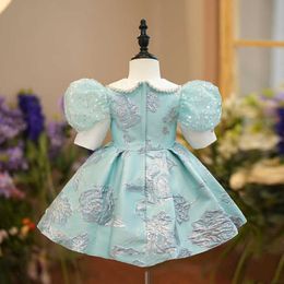 Robes de fille bébé espagnol lolita princesse robe de bal unique impression tissu conception fête d'anniversaire baptême pâques Eid robes pour les filles A1484