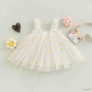 Robes de fille bébé été enfant en bas âge enfant bébé filles robe en tulle marguerite robes pour filles fête plage vêtements de vacances