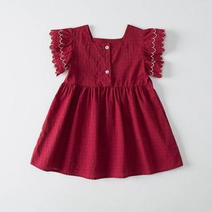 Girl's jurken beren leider zoete schattig baby meisje grid Koreaanse versie stijl zomer mouwloze kostuums mode kinderen meisjes 3-8ygirl's