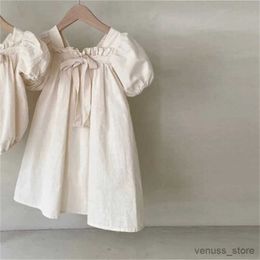 Robes de fille Bobotcnunu Nouvelle Mode Enfants Filles Manches courtes Printemps Automne Robe Coton Enfants Mignon Casual Floral Robe Tenues