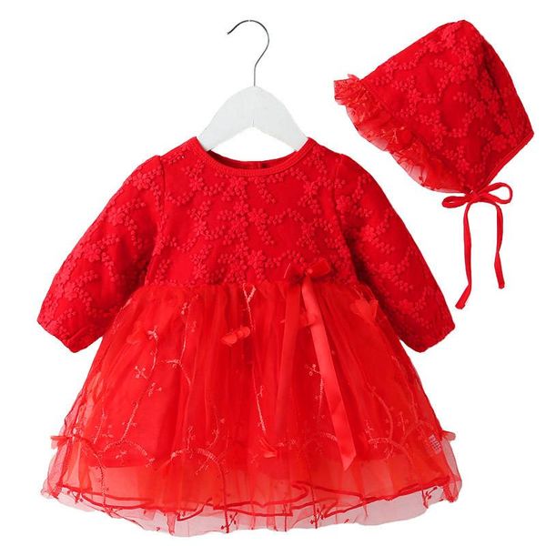 Vestidos de niña Born Baby Girl Clothesdresses Algodón Estilo princesa Vestido de bautismo Primavera Otoño Bautizo infantil 0-18 meses