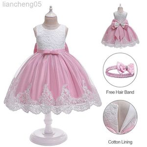 Robes de fille Enfants Fleur Tutu Robe Pour 3-10 ans Filles De Mariage Fête D'anniversaire Princesse Robes Enfants Robe En Dentelle Venez Vêtements Robes W0314