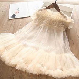 Abiti da ragazza Bambini Ragazze Vestito da principessa Neonate Abiti da ballo estivi per bambina Ragazza Paillettes Perline Vestito da tutu Bambini Ragazze Party VestidosHKD230712