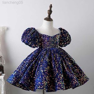 Robes de fille enfants filles robe de princesse perles arc 2022 nouveau bébé fille robe de fête de noël cérémonie florale filles élégantes viennent robe de bal W0224