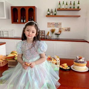 Robe de fille Childrens Princesse robe fille paille-feu robe bouffée Robe tutu childrens mode d'anniversaire de fête enfant