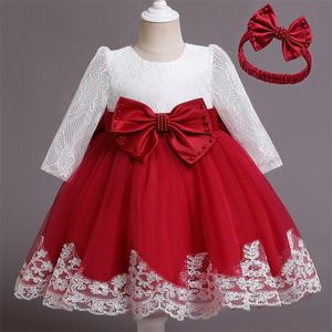 Meisjesjurken Kerstmis Baby Girl Dress voor 1e verjaardag Tutdler Tutu Lace Wedding Party Jurk Communion Children Princess Kerstmis Kledinggirl '