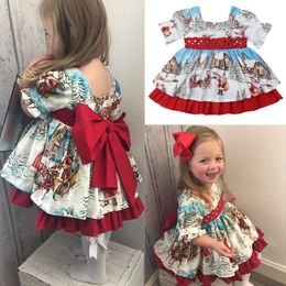 Robes de fille Noël princesse pour tout-petit bébé bébé fille Noël fare