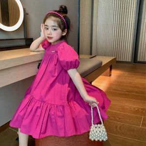 Vêtements de robes de fille ensembles nouveaux sédissures d'été robe pitaya robe lolita enfants filles A-line midi décontracté la fête jeune