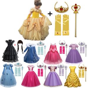 Meisjes Jurken Cosplay Prinses Kostuum Voor Meisjes Kids Halloween Carnaval Party Fancy Dress Up Kinderkleding Kerst Vermomming 230803