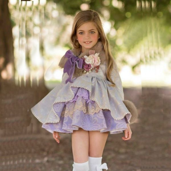 Vestidos de niña Vestido de fiesta de princesa Lolita personalizado para niños y niñas en España Vestido de otoño invierno Vestido de niña de flores Ropa de otoño para niña pequeña 230407