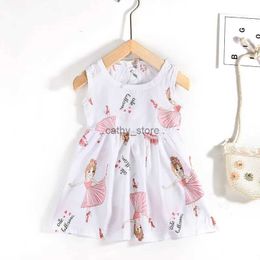 Vestidos de niña vestidos para niñas ropa bebé ropa infantil niña lindo dibujos animados estampados sin mangas playa baby princess princesa de verano