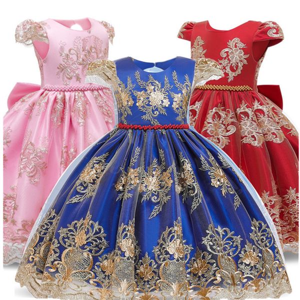 Robes de fille filles élégantes robe princesse enfants pour mariage robe de baptême fête d'anniversaire Vestido Infantil 6 8 10T 230609