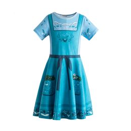Girl S -jurken Encanto Korte mouw jurk Julieta Madrigal Costume Mother Gift Cosplay Magic Kingdom Mom Family 230520
