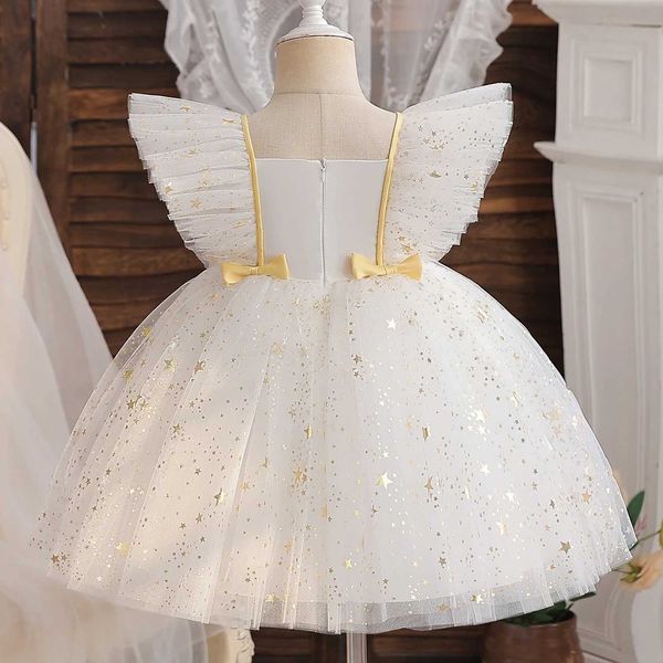 Robes de fille fantaisie 12m bébé sequin tutu robe fille paille-baisse 1ère anniversaire robe princesse robe fleur costume fille pour les vêtements de fête de mariage