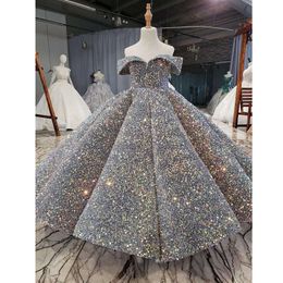 Girl S Jurken Fashion Show Dress Princess Fluffy Gauze High End Small Host Piano Performance Sequins Children S 230508