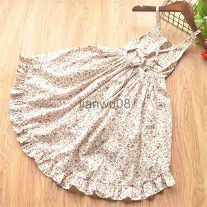 Robes de fille Floral filles robe de plage été vintage princesse filles sangle sirène robe bambin filles boho robe enfants plage vestidos x0806