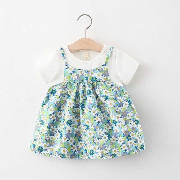 Robes de fille Tenues d'été florales Robes de fille de fille nouveau-née