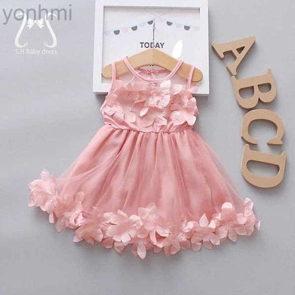 Robes de fille fleur fée petite fille robes de fête de fille d'été vêtements anniversaire princesse de soirée