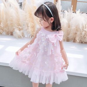 Meisjesjurken bloemenmeisje zomer sling vlinder jurk Koreaanse prinses gaasmeisjes kleding peuter kleren