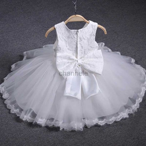 Vestidos de niña Niña de las flores boda sin mangas encaje suave un vestido de cumpleaños recién nacido Tutu bautismo bebés vestidos niños pequeños fiestas para niñas 240315