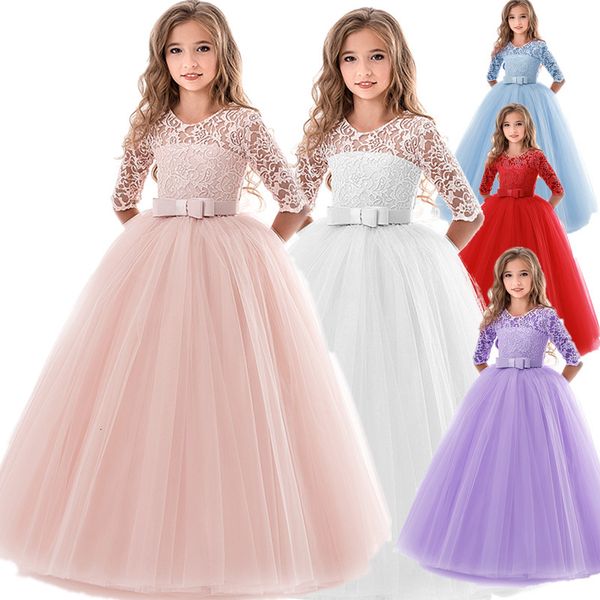 Robes de fille Robe des filles de fleurs pour mariage 6-14 ans