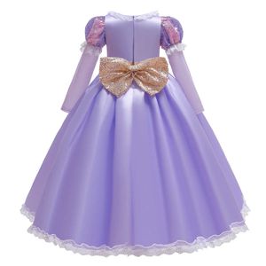 Jurken voor meisjes Gaun Cosplay Halloween Anak Perempuan Rok Rapunzel Frozen Gaun Penuh Pertunjukan Anak-anak Gaun Pesta Putri Ratu Salju Anak-anak