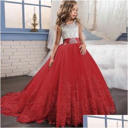 Robes De Fille Robes De Fille Robe De Noël Pour Filles Princesse Formelle Pour Mariage Et Fête Robes Adolescentes Longue Queue Robe Année Enfants Drop Deli Dhaaj