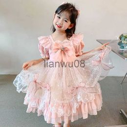 Robes de fille Fille Party Robe longue Cosplay Princesse Vêtements Enfant Formelle Robes Pas Cher Avec Livraison Gratuite Robes De Fille De Fleur Pour Les Mariages x0806