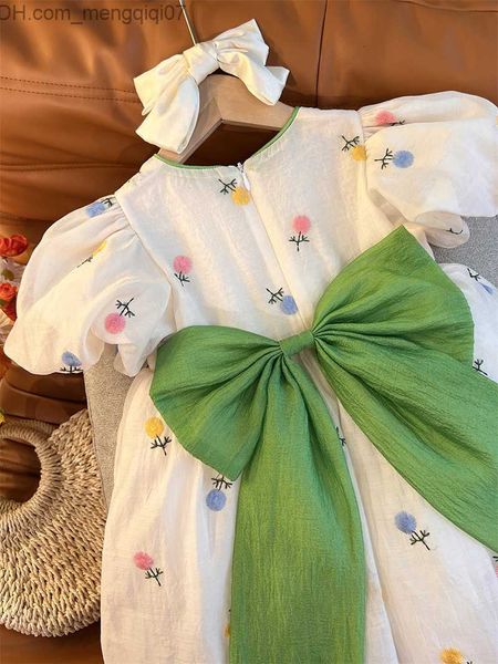 Robes de fille Robes de fille Vêtements d'été pour tout-petits pour les filles Robes de fête d'anniversaire 2-12T Bébé Doux Fantaisie Fleur Princesse Robe Z230704