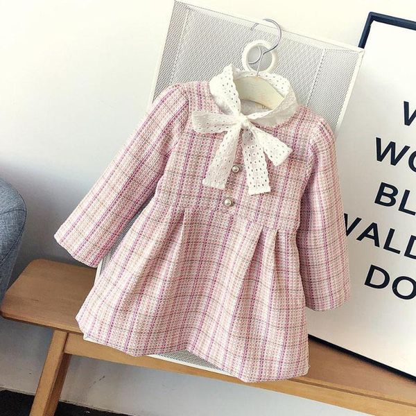 Vestidos para niñas Vestido para niñas Sping Otoño Niños Ropa para niños Sin terciopelo Estilo europeo y americano Niña Bebé Princesa de manga larga Dr.