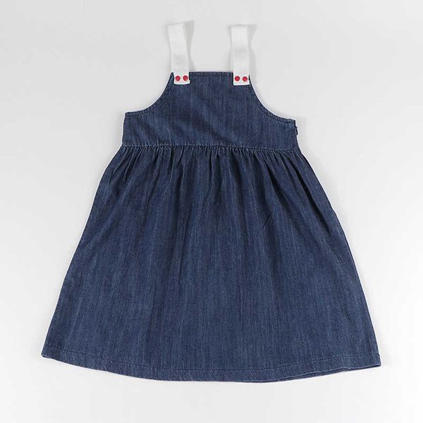 Vestidos de niña Vestido de mezclilla azul para niñas tirantes manga para niñas todas las estaciones ropa casual para niños vestidos de niña vestidos de mezclilla azul prendas de vestirHKD230712