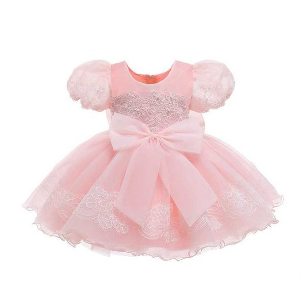 Robes pour filles Filles Bubble Sleeve Anniversaire Flower Girl Dress Enfants Big Bow Fluffy Princess Dress Enfants Toddler Girl Vêtements AA230531