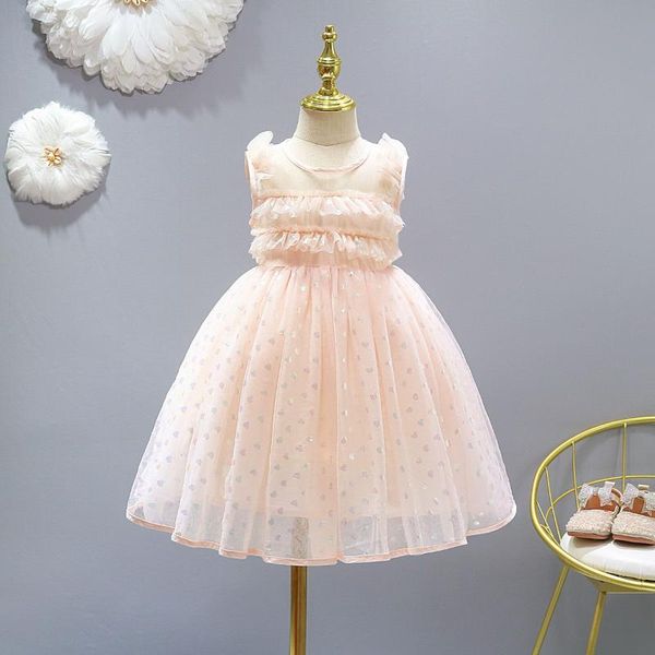 Vestidos de niña Ropa para niñas Vestido para niños Disfraz de princesa Puntos lindos Estampado de volantes Verano 4-13 años Fiesta para niña Ropa para niños