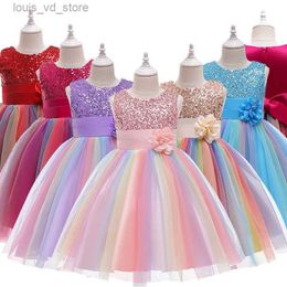 Robes de fille fille robe 2-12y sequins en msh robe princesse poncho robe filles robe filles robe de fête d'anniversaire de fête de fête de mariage t240415