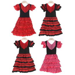 Robes de fille filles robes belles espagnols de danse de flamenco