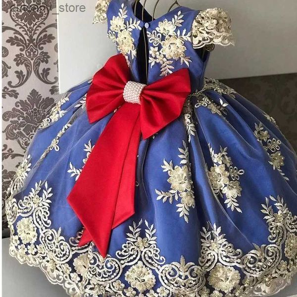 Vestidos de niñas Dress Girls Kids Christmas Party Birthday Tutu Vestidos Flower Princesa Princesa Boda Babica Niña Cerony Girl Clothing L240402