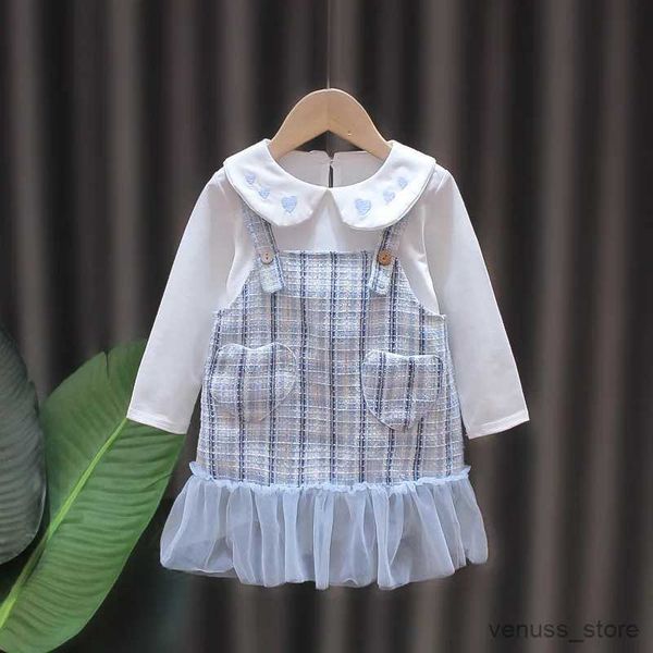 Vestidos para niñas Vestido para niñas Primavera y otoño Nueva moda Vestido de princesa de manga larga para bebés Vestido de primer año de hadas