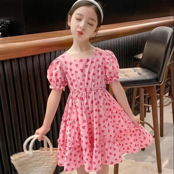 Robes pour filles Robe d'été pour filles 9 Vêtements pour enfants Mode 10 Robe pour enfants 8 Princesse à fleurs 7 Taille pour fille de 2 à 12 ans 230627