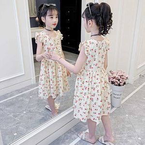 Vestidos de niña Vestido para niñas Verano Nuevo Manga corta Fiesta de moda para niños Princesa Vestido con lazo Casual Elegante Hilo de red 2 a 12 años