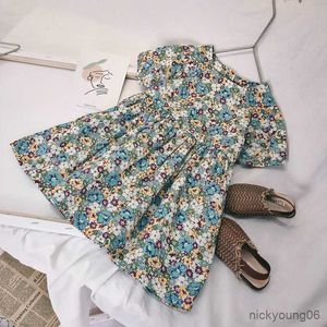 Vestidos para niñas Vestido para niñas con cuello en U Floral Princesa Verano Nuevo Bebé Niños Ropa para niños R230607