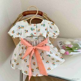 Robes de fille Robe de fleur de filles 0-6 ans d'été enfants portent fille bébé dentelle robe de princesse enfant en bas âge robe nouveau-né